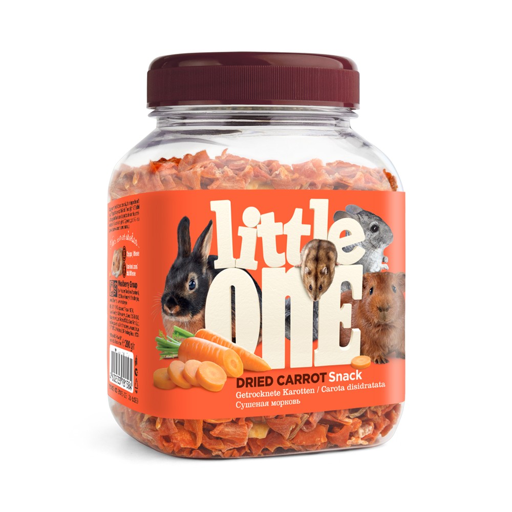 Little One Сушеная морковь Snack для грызунов банка 200 г