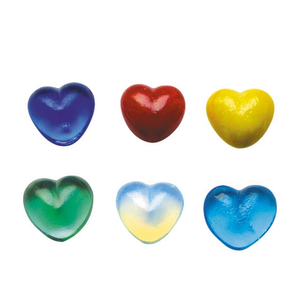 Декоративные камни стеклянные "сердечко" 3,5 1