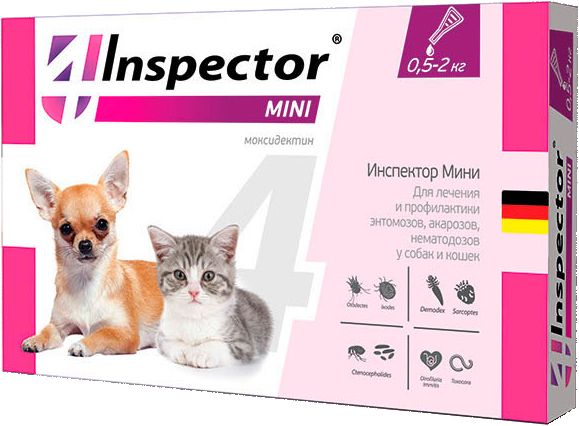 Inspector капли на холку для кошек и собак 0,5-2 кг