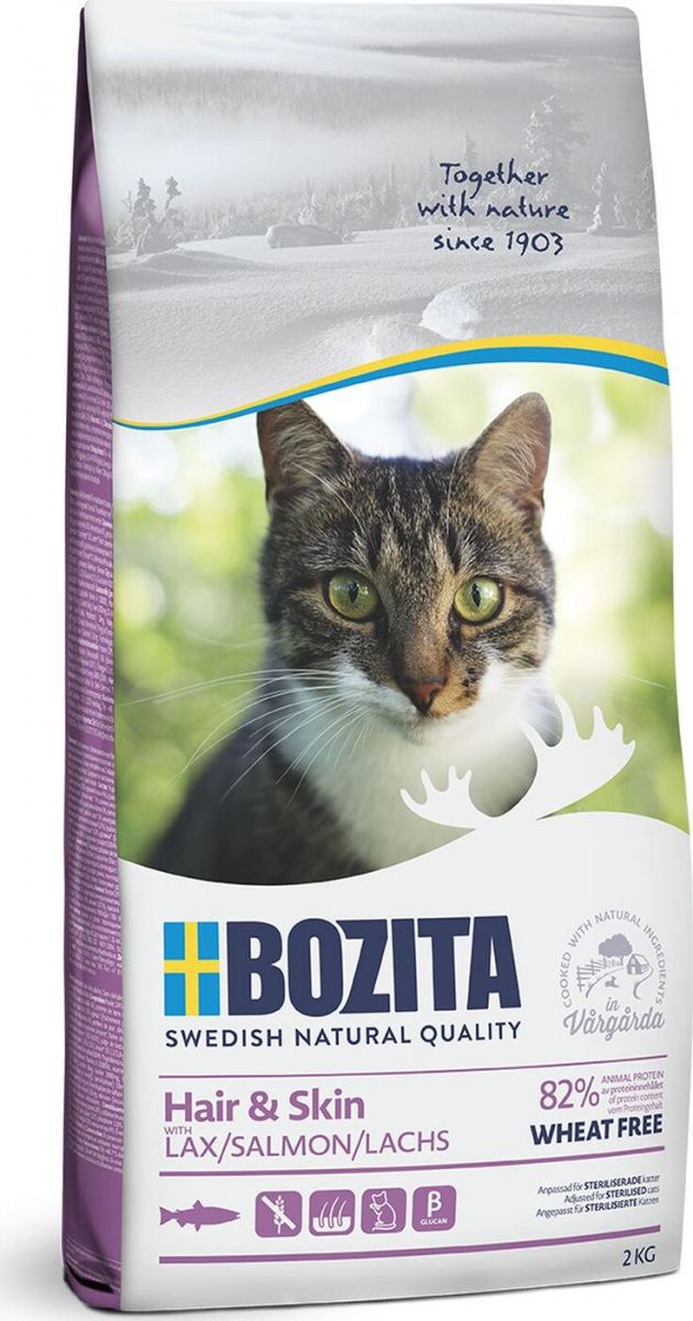 Bozita Feline Sensitive Hair & Skin Лосось для кошек 1