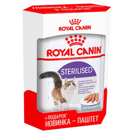 Royal Canin Sterilised (соус) + паштет пауч для кошек 85 г (4+1) 1
