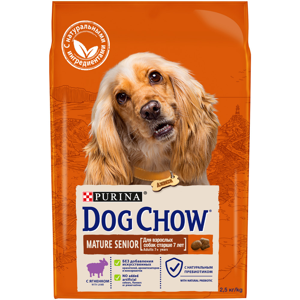 Dog Chow Mature Adult 7+ Ягненок для собак 1