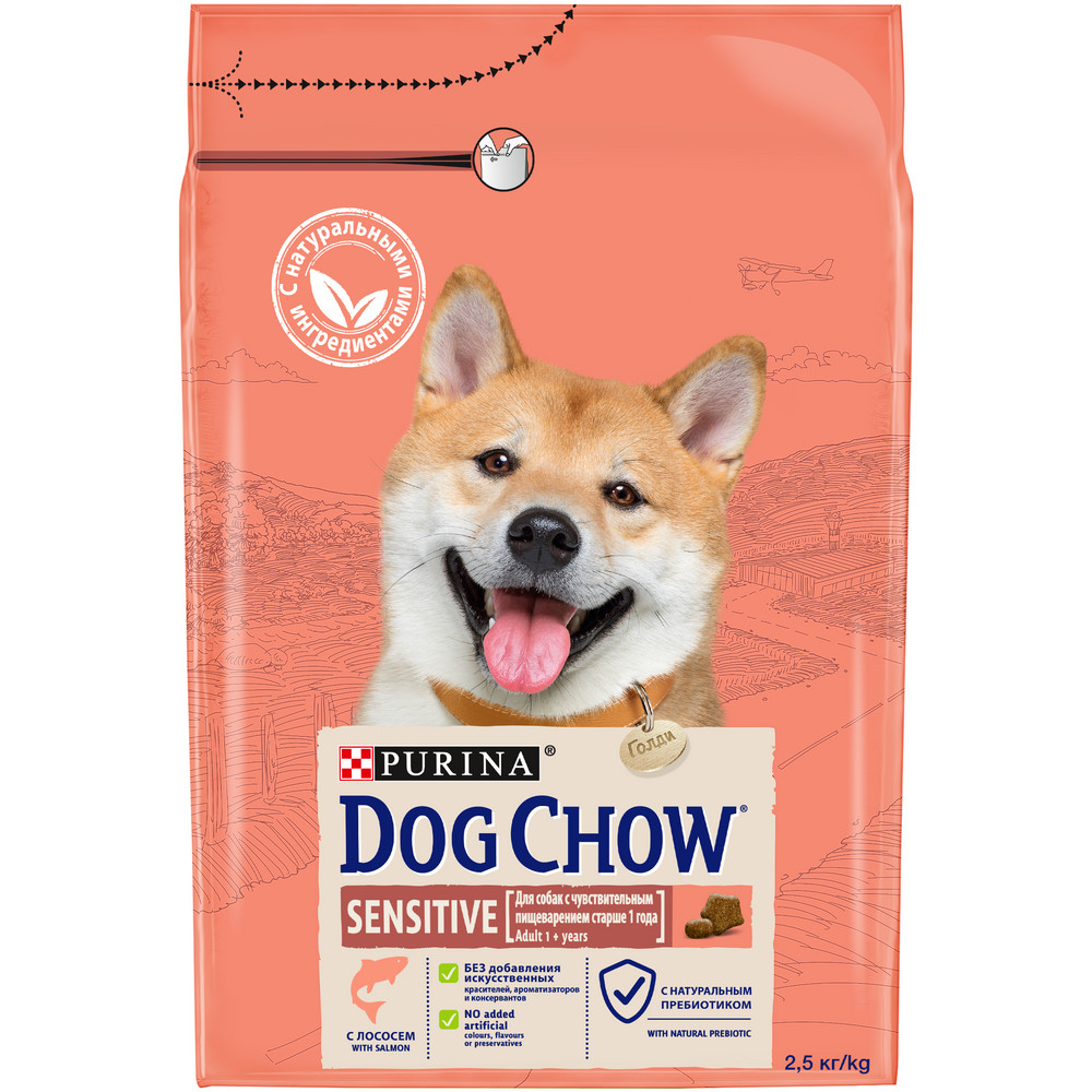 Dog Chow Sensitive Adult Лосось/Рис для собак 1