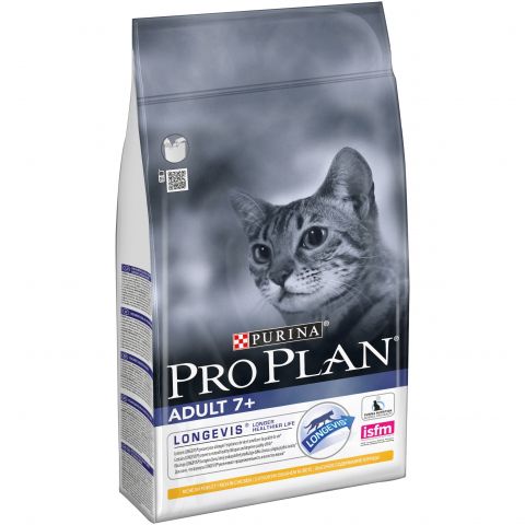 Pro Plan Adult 7+ Курица/рис для кошек 1