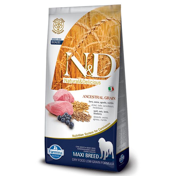 Farmina N&D Low Grain Adult Maxi Ягненок/Черника для собак 12 кг 1