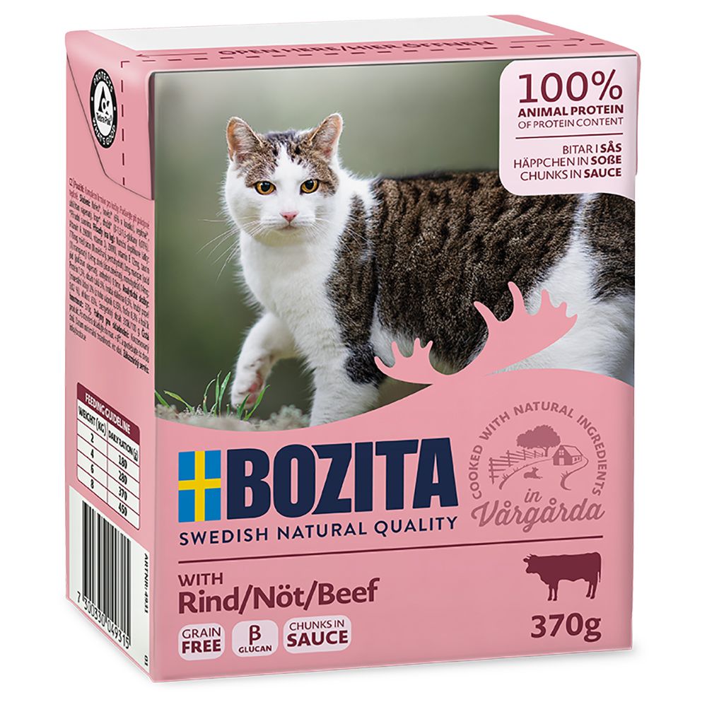 Bozita Feline Говядина в соусе тетрапак для кошек 1