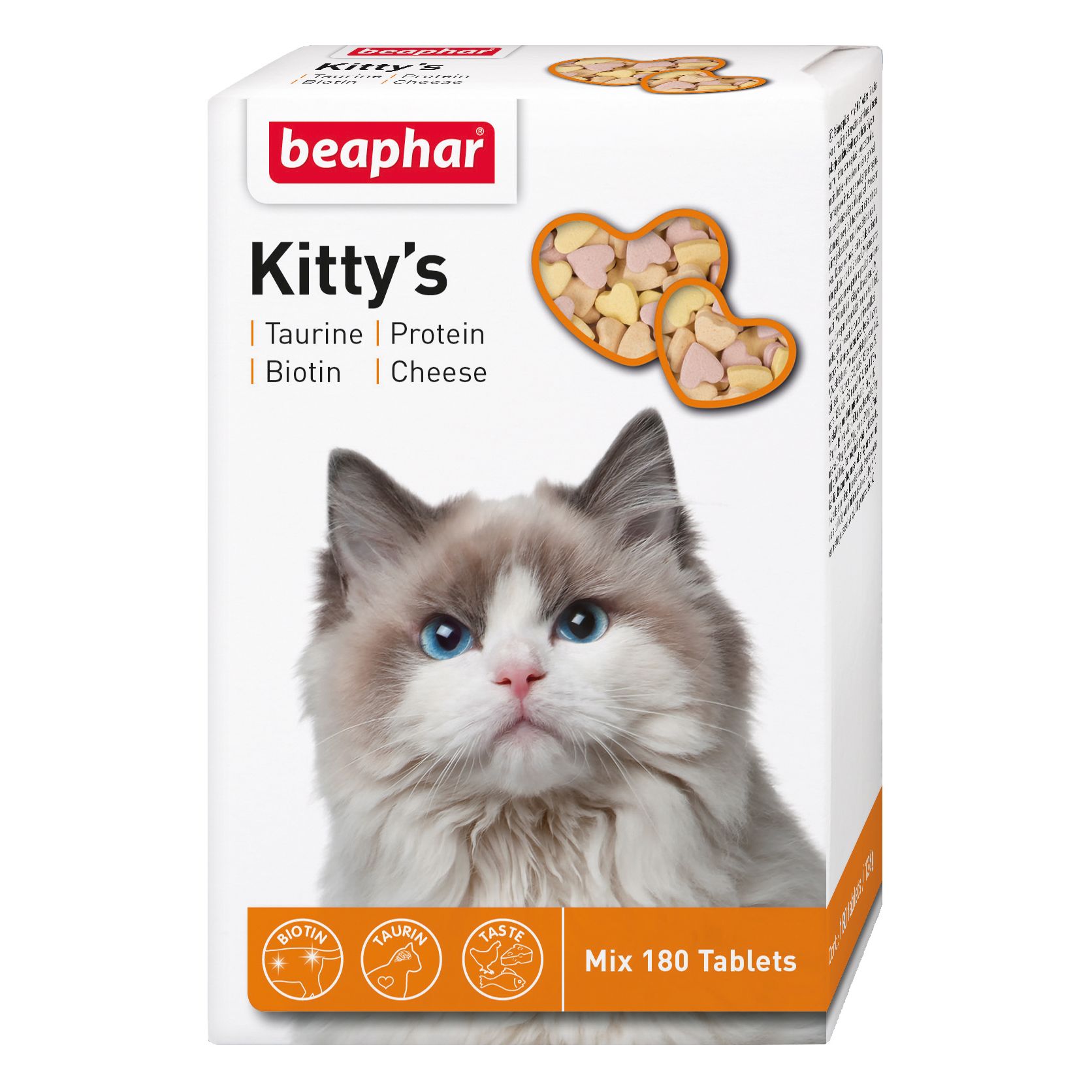 Beaphar Kitty's Mix Taurine+Biotine+Protein+Cheese витаминная добавка для кошек 1