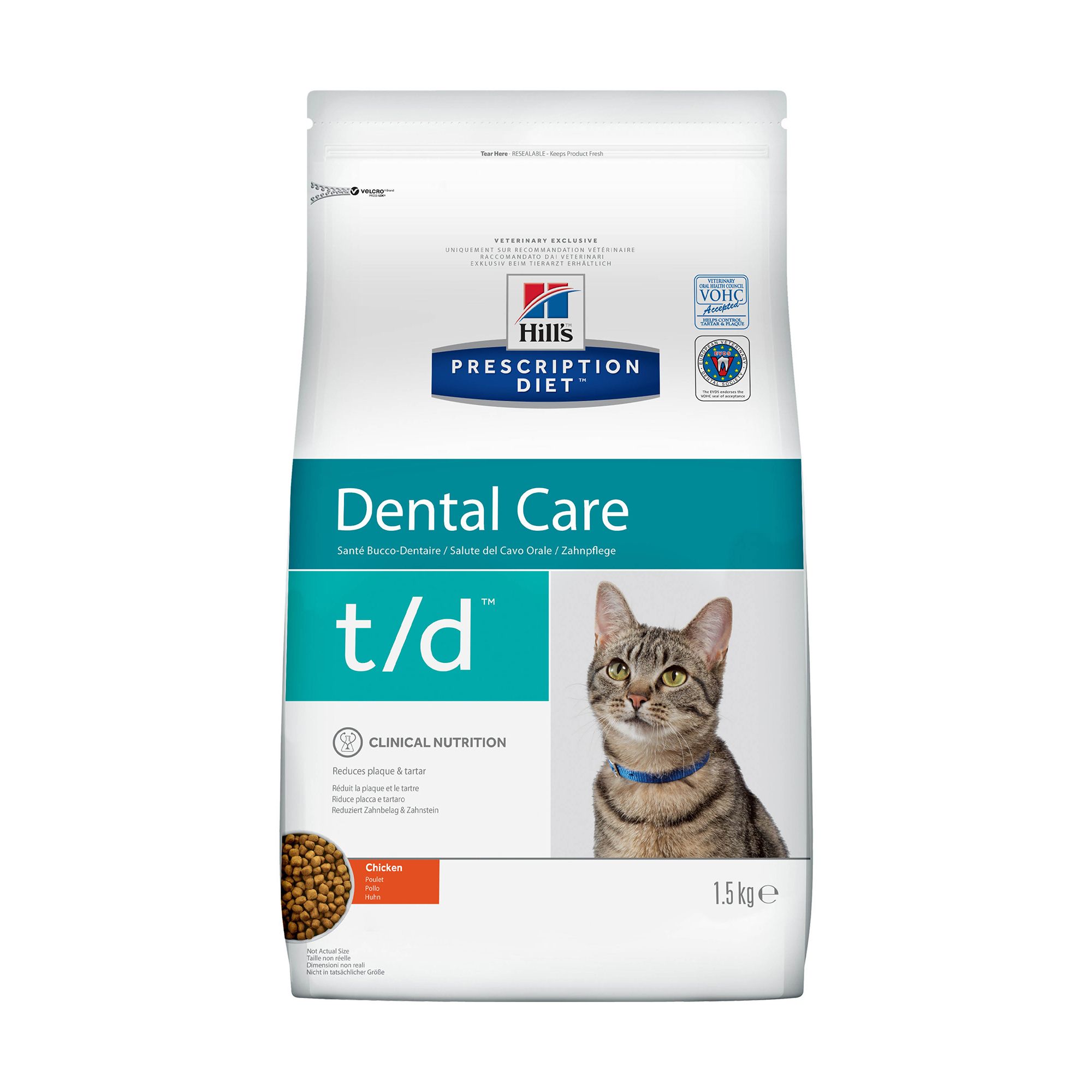 Hill's PD T/D Dental Care для кошек 1,5 кг 1