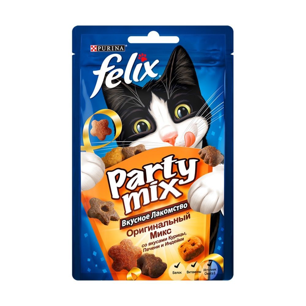 Подушечки Felix Party mix Оригинальный Микс для кошек 1