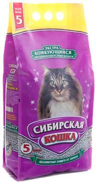 Наполнитель Сибирская Кошка Экстра комкующийся для длинношерстных кошек 1