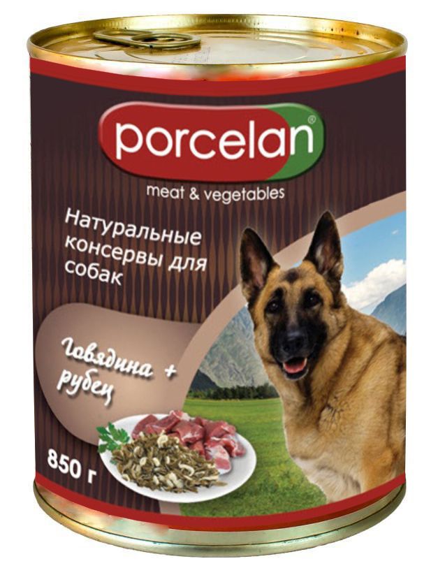 Porcelan Говядина/Рубец конс для собак 1