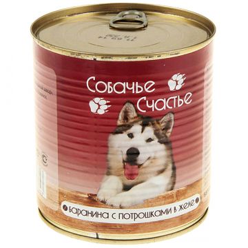 Собачье Счастье Баранина/Потрошки в желе консервы для собак 2