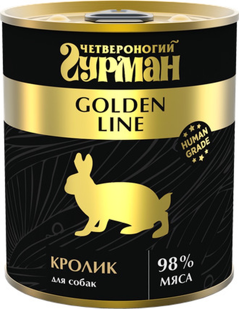 Четвероногий Гурман Golden Кролик в желе консервы для собак