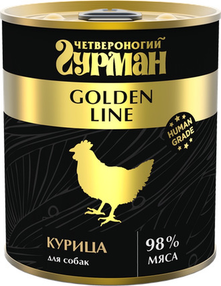 Четвероногий Гурман Golden Курица в желе консервы для собак