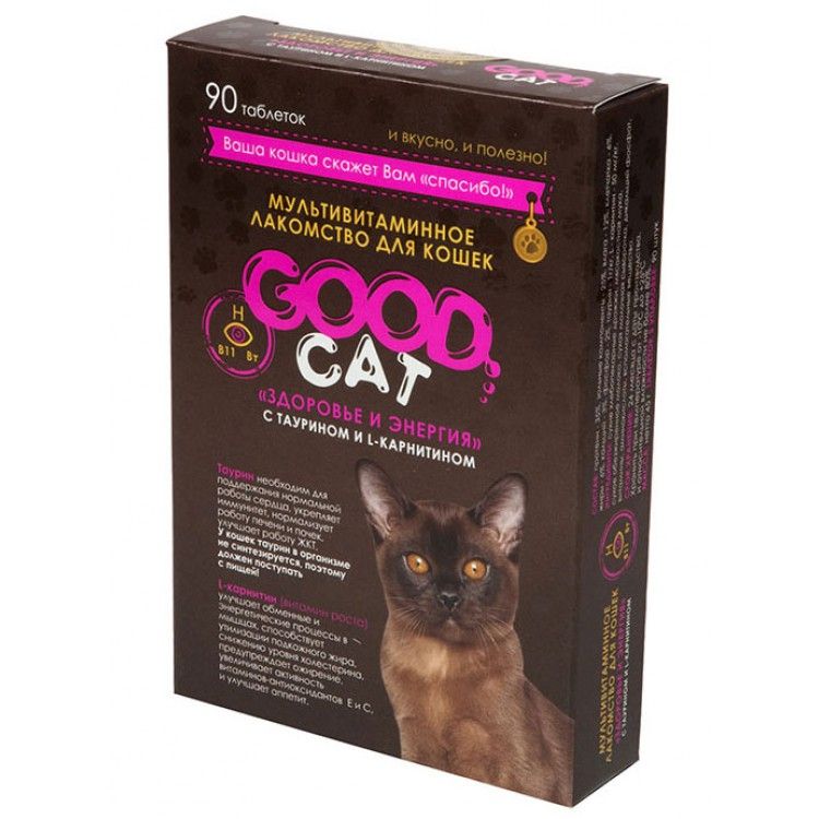 Good Cat Мультивитаминное лакомство "Здоровье и энергия" для кошек 90 шт 1
