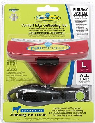 Расческа-грабля FURminator FURflex Комбо против линьки L, для собак крупных пород 1