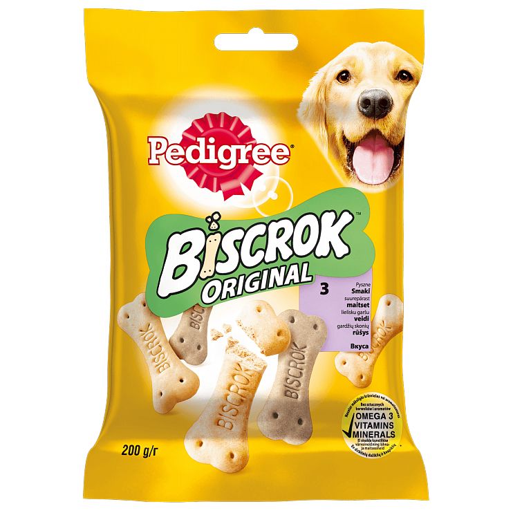 Лакомство Pedigree Biscrok бисквитные косточки для собак 200 г 1