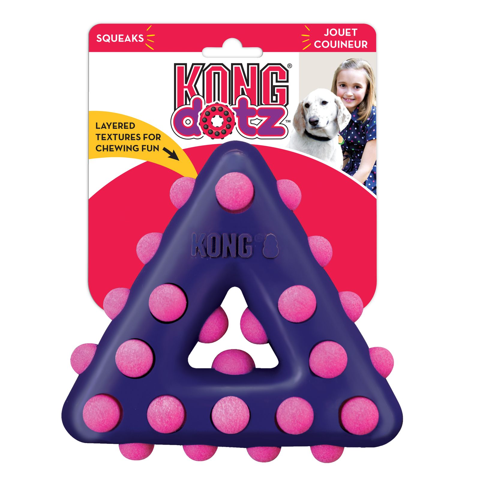 Игрушка KONG для собак Dotz треугольник большой 17 см 1