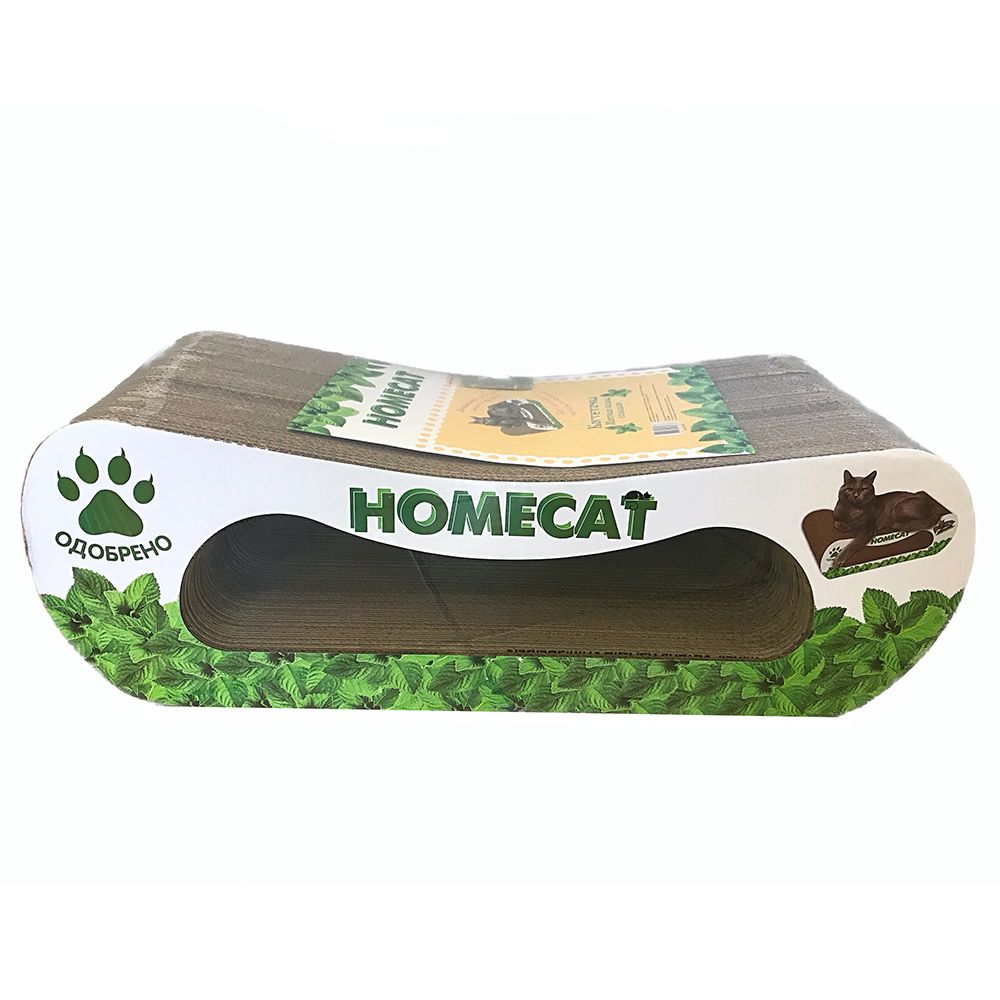 Когтеточка HomeCat Мятная волна большая гофрокартон для кошек 61*25*20 см 1