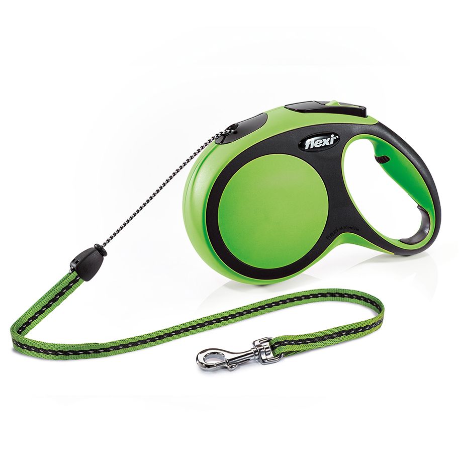 Поводок-Рулетка Flexi New Comfort Чёрный/Зелёный для собак трос 1