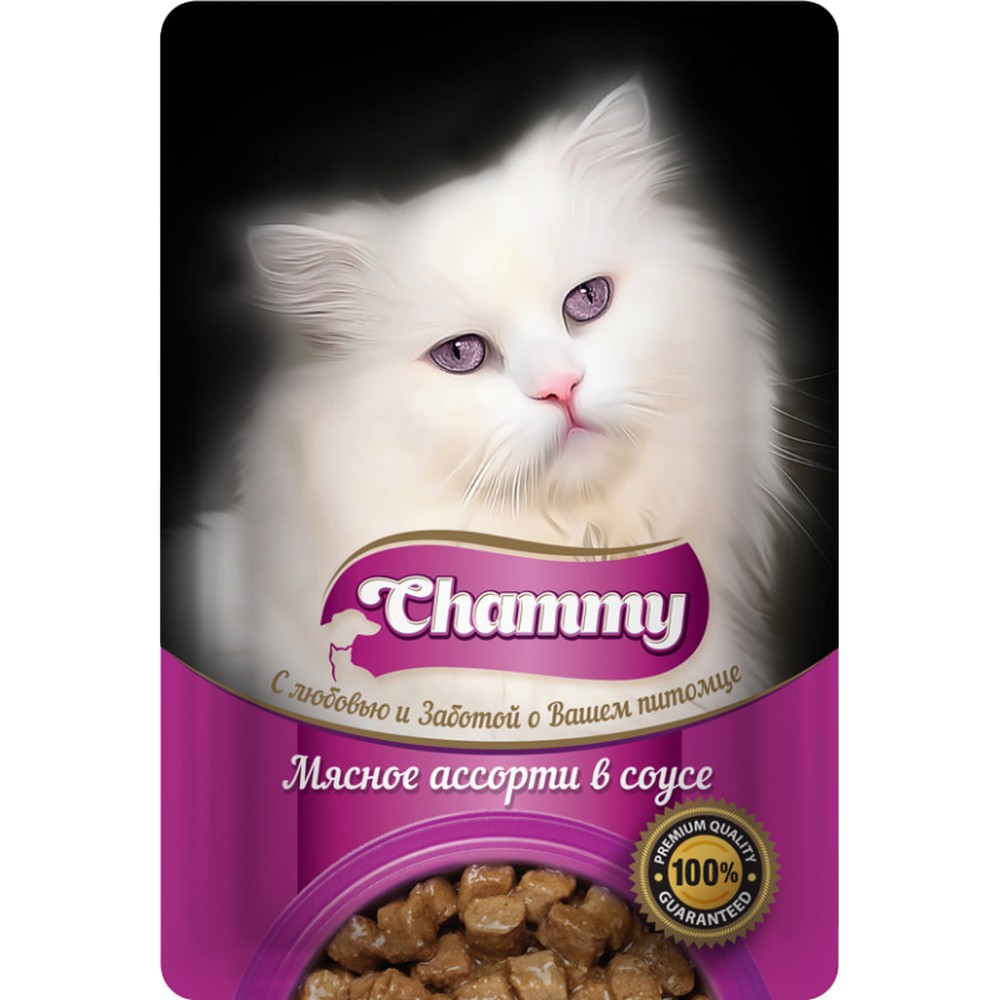 Chammy Мясное ассорти в соусе пауч для кошек 85 г 1