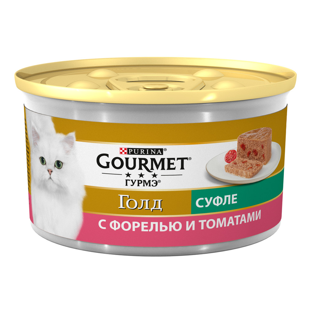 Gourmet Gold Форель/томаты суфле консервы для кошек 85 г 1