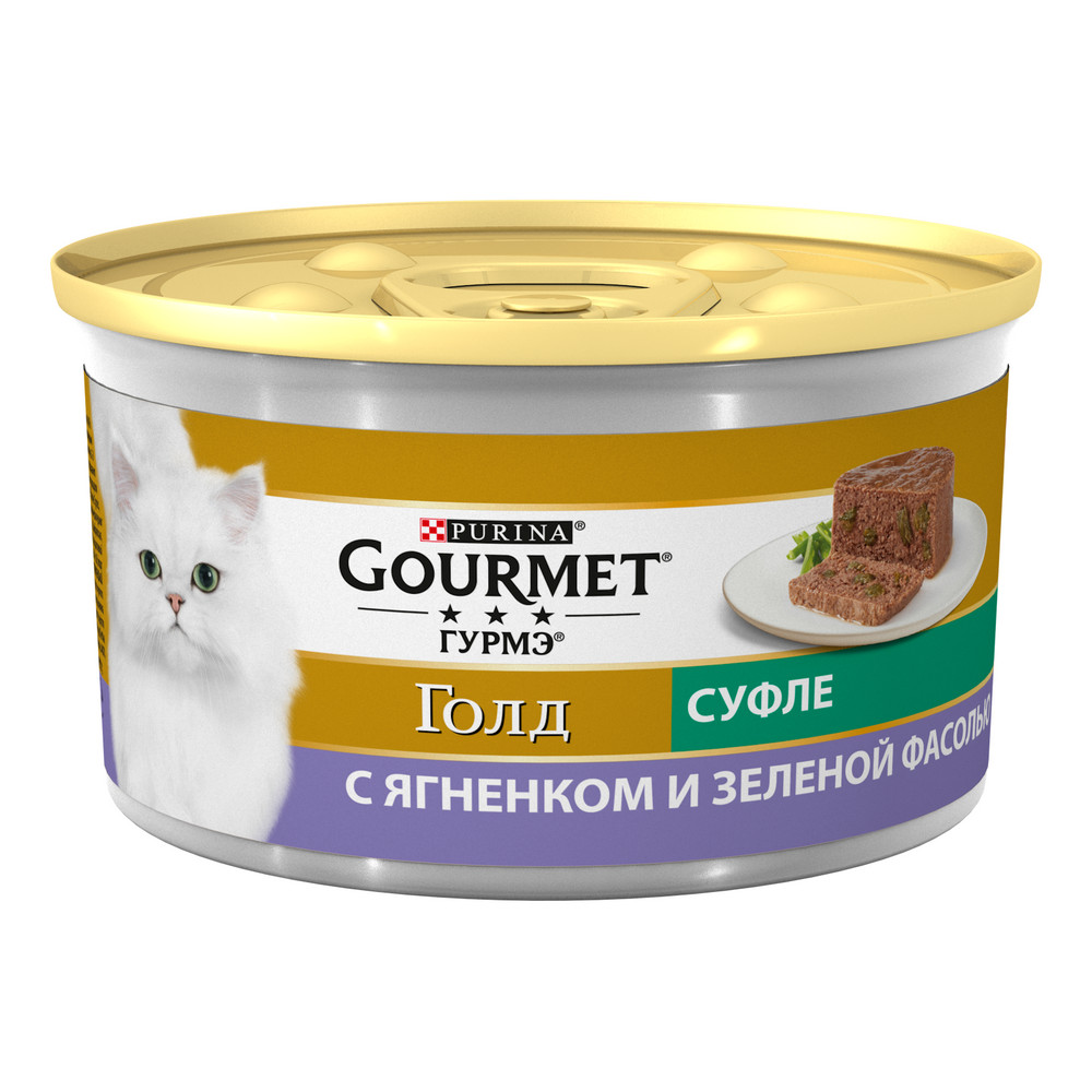 Gourmet Gold Ягненок/фасоль суфле консервы для кошек 85 г 1