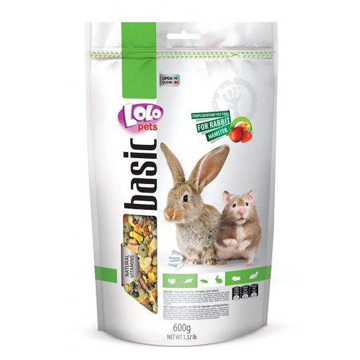 LoLo Pets Фруктовый пакет корм для кроликов и хомяков  600 г 1