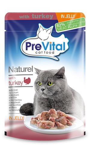 PreVital Naturel Индейка в желе пауч для кошек 85 г 1