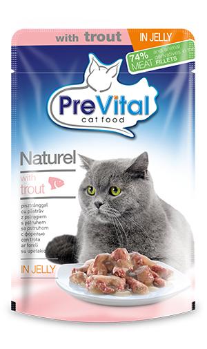 PreVital Naturel Форель в желе пауч для кошек 85 г 1