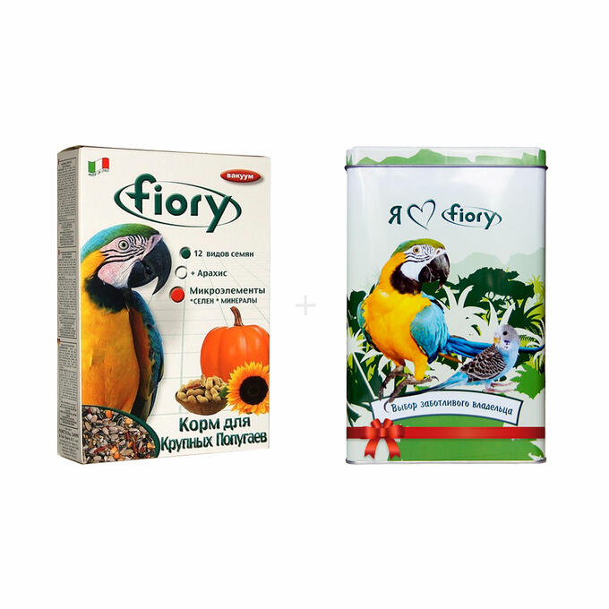 Fiory корм для крупных попугаев Pappagalli  700 г + контейнер 2