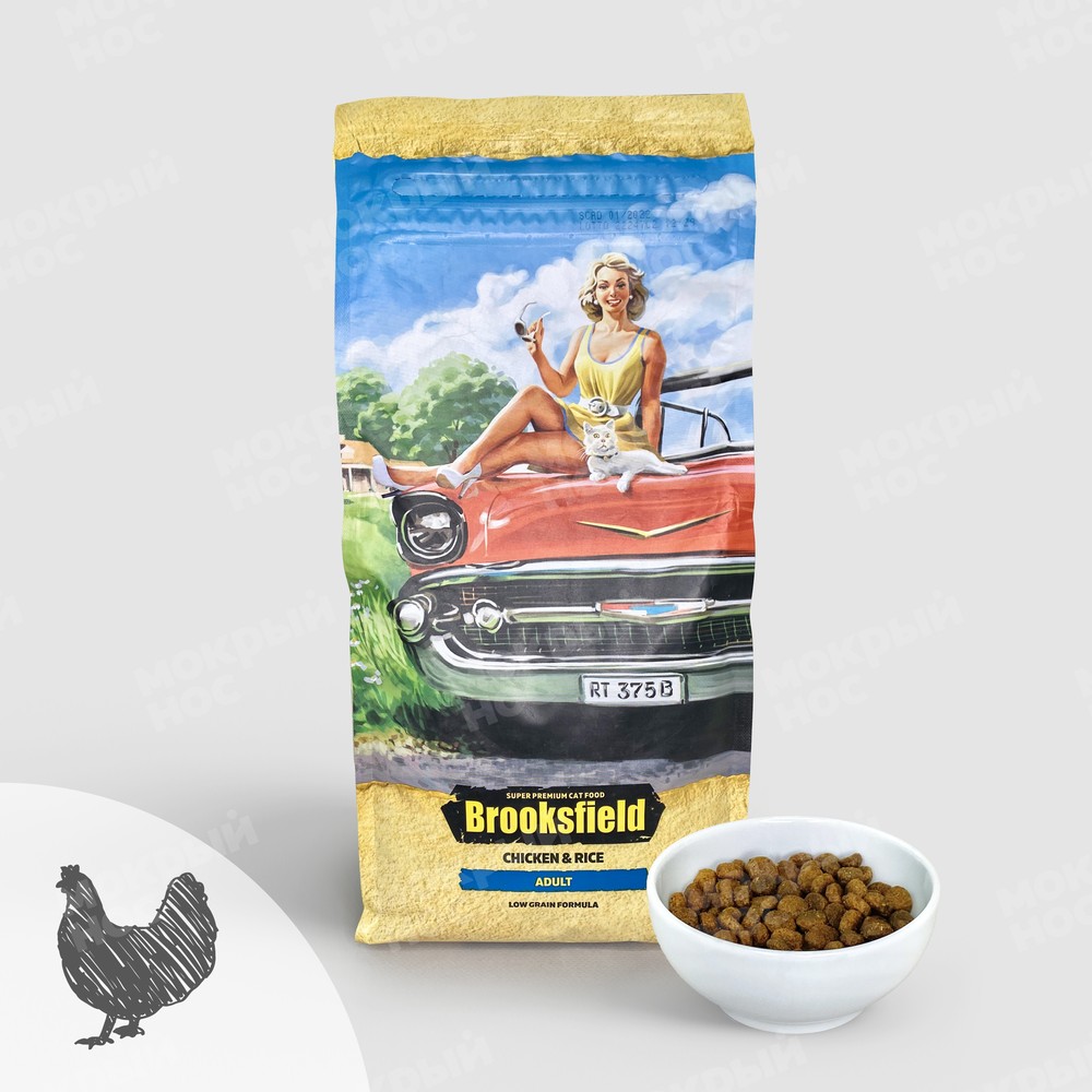 Brooksfield Adult Курица/рис для кошек 2