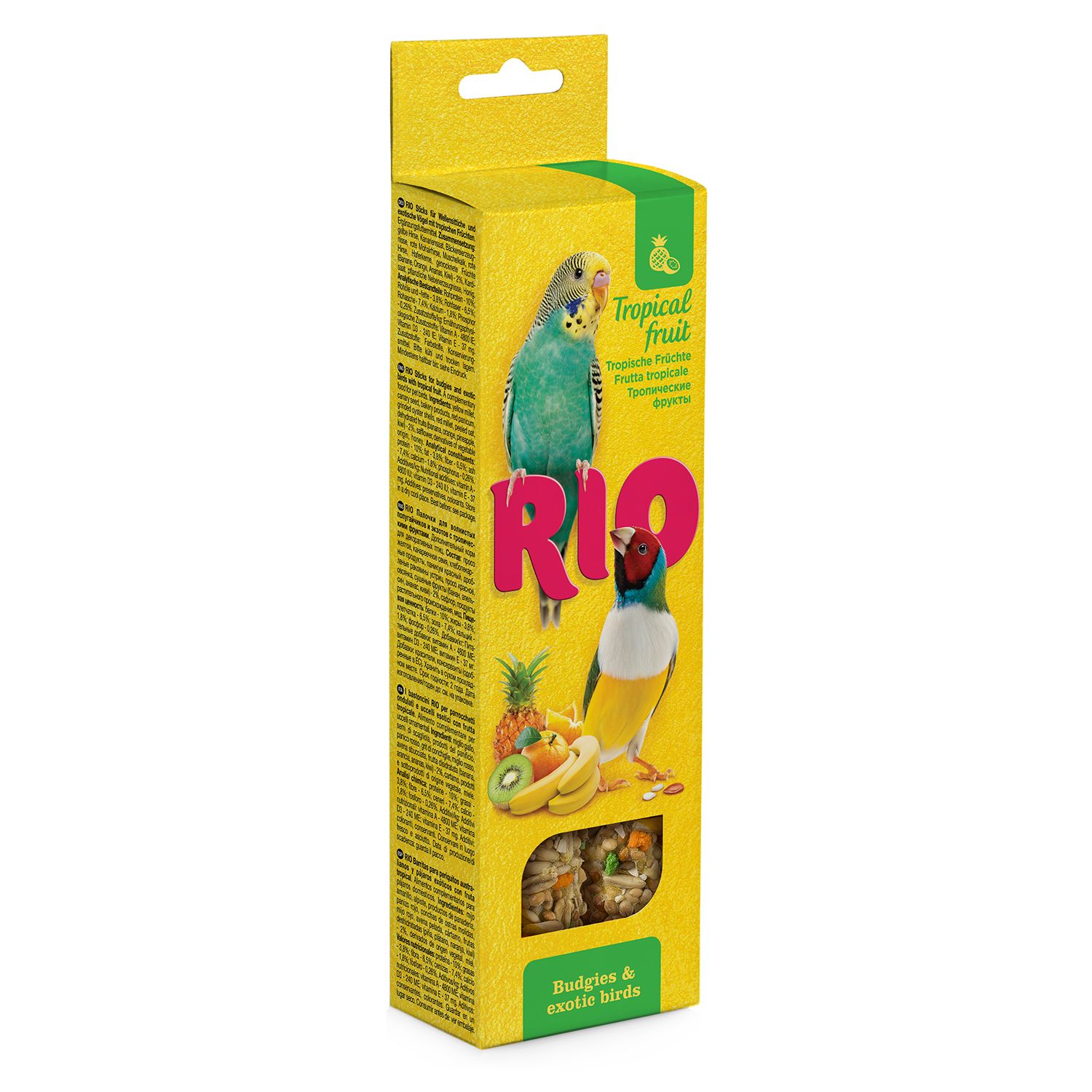 Rio палочки для волнистых попугаев и экзотических птиц с тропическими фруктами 2 шт 1