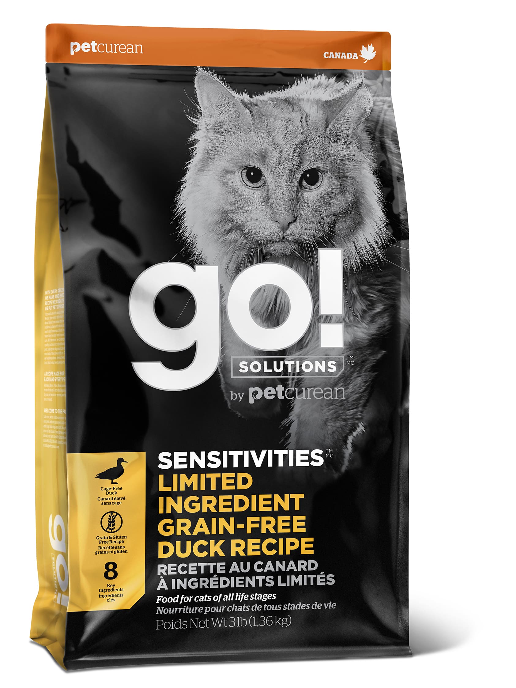 GO! NATURAL Holistic Чувствительное пищеварение Утка для кошек и котят 1