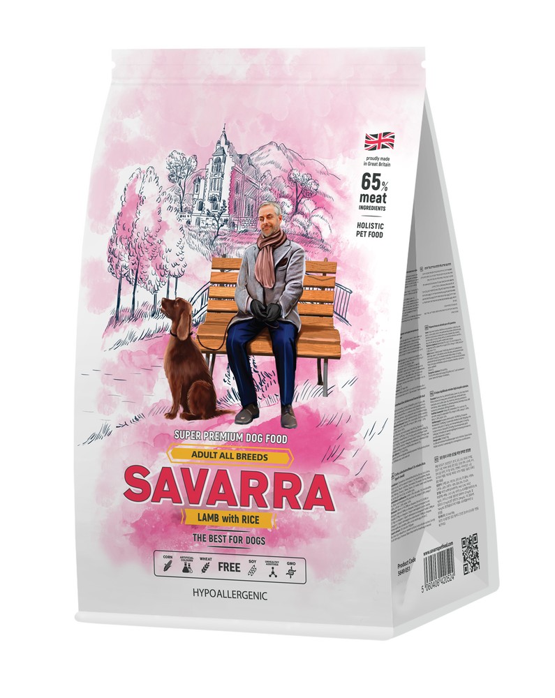 Savarra Adult Ягненок/рис для собак 1