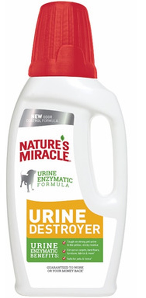 Уничтожитель 8 in 1 Natures Miracle Urine Destroyer пятен, запахов и осадка от мочи собак 946 мл 1
