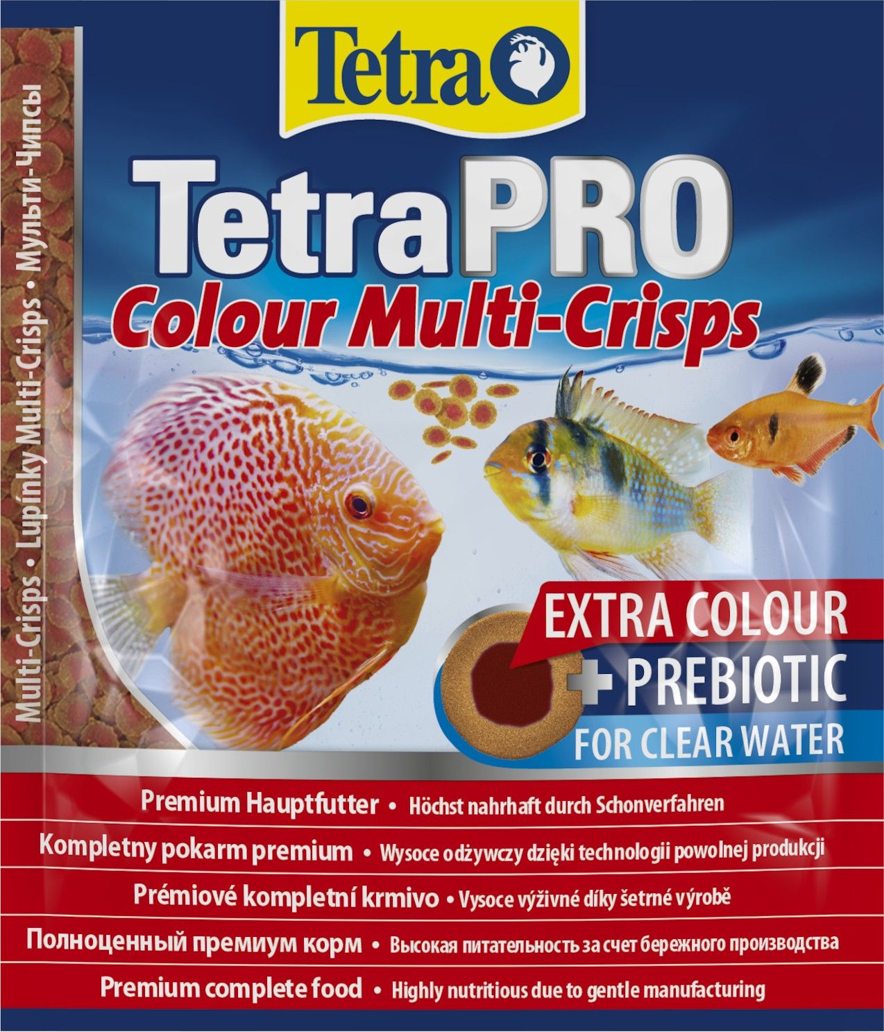 TetraPro Colour чипсы для всех тропических и разноцветных рыб 12 г 1