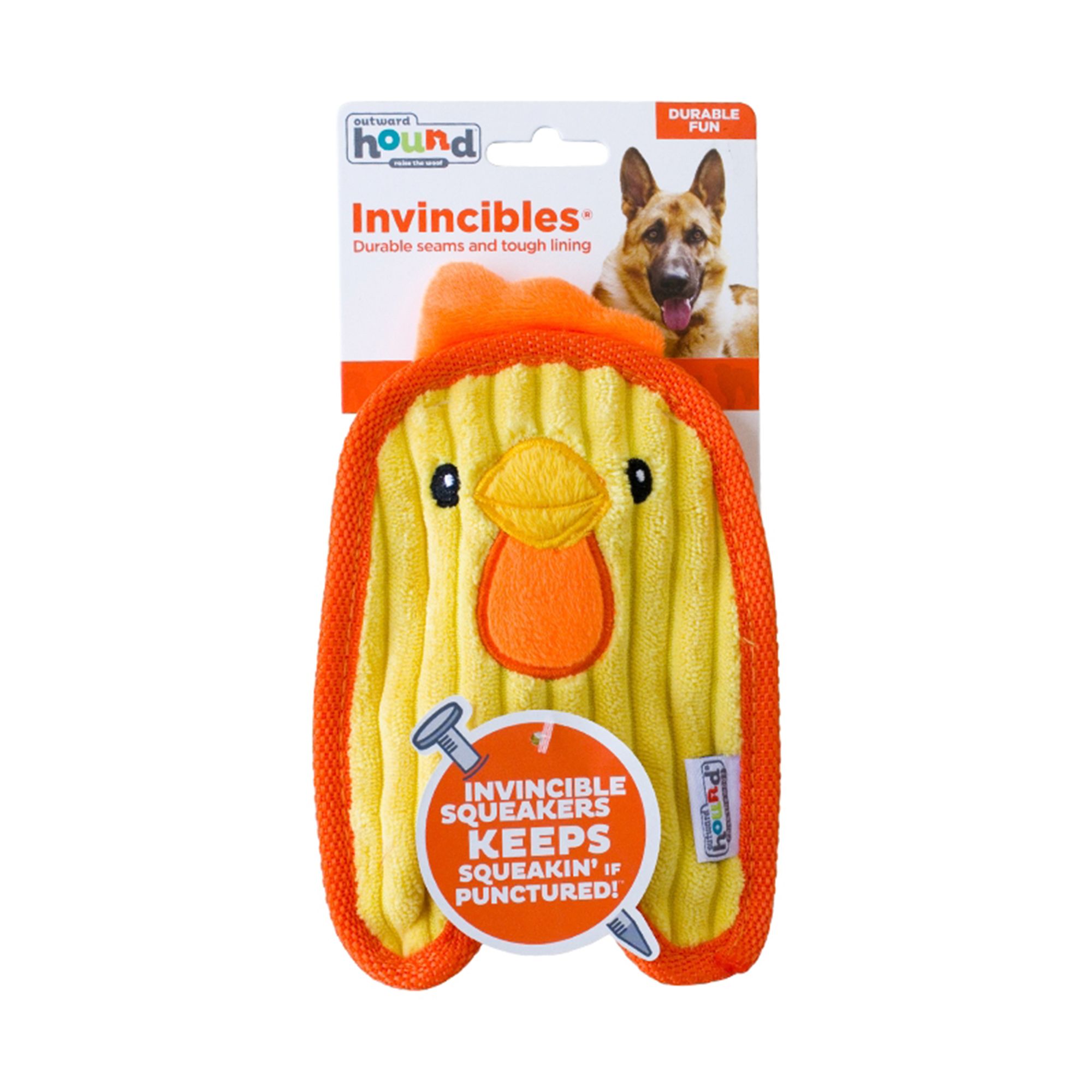 Игрушка Petatages Invinc Mini Цыпленок без наполнителя для собак 17 см 1