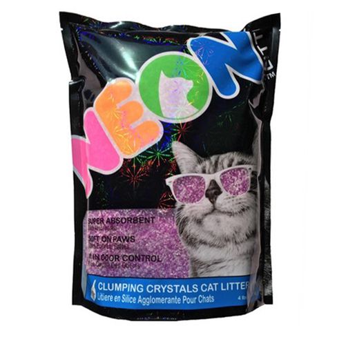 Наполнитель Neon Litter комкующийся фиолетовый для кошек 1,8 кг 1