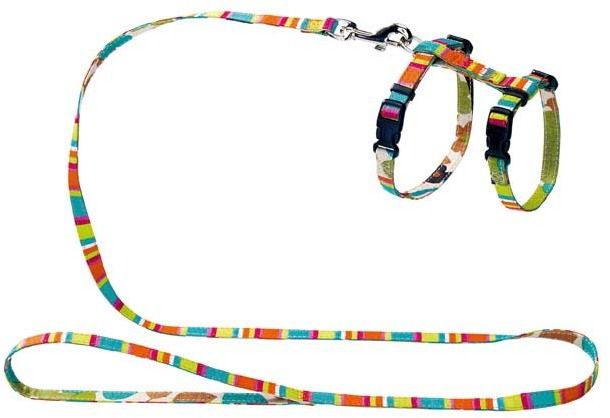 Шлейка Hunter Smart Stripes Нейлон Разноцветная для кошек и собак