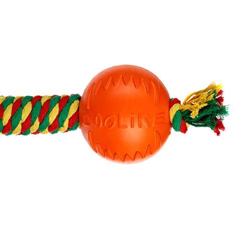 Игрушка Doglike Dental Knot Гантель канат для собак, текстиль цветной 2