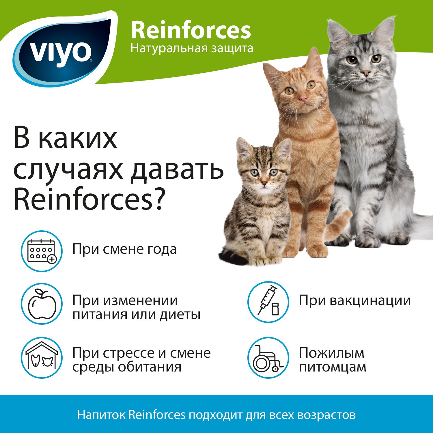 VIYO Напиток-пребиотик для кошек всех возрастов 7х30 мл (цена за 1 шт)  2
