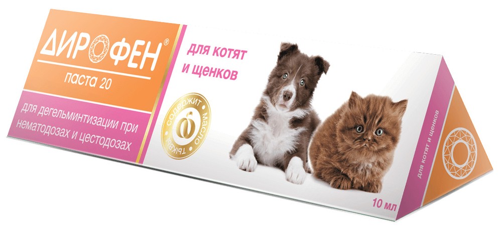 Дирофен-паста 20 для котят и щенков 10 мл 1