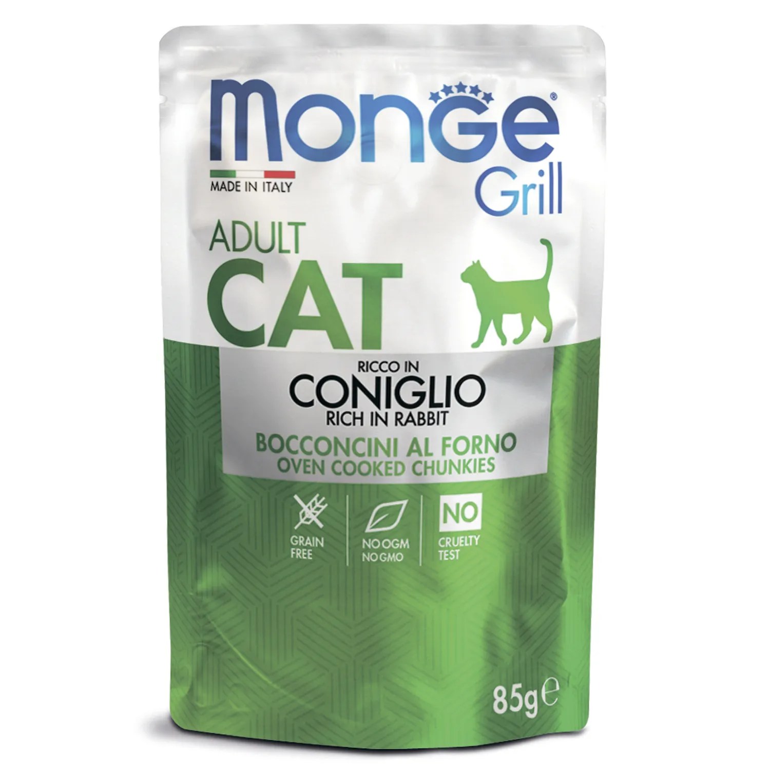 Monge Grill Adult Итальянский кролик пауч для кошек 85 г 1