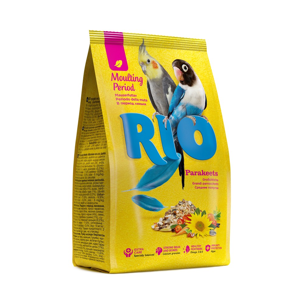 Rio корм в период линьки для средних попугаев