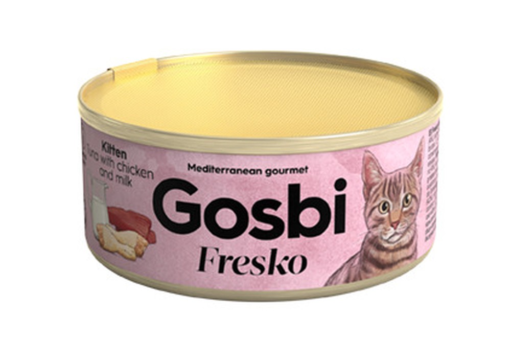 Gosbi Fresko Тунец с молоком консервы для котят 70 г 1
