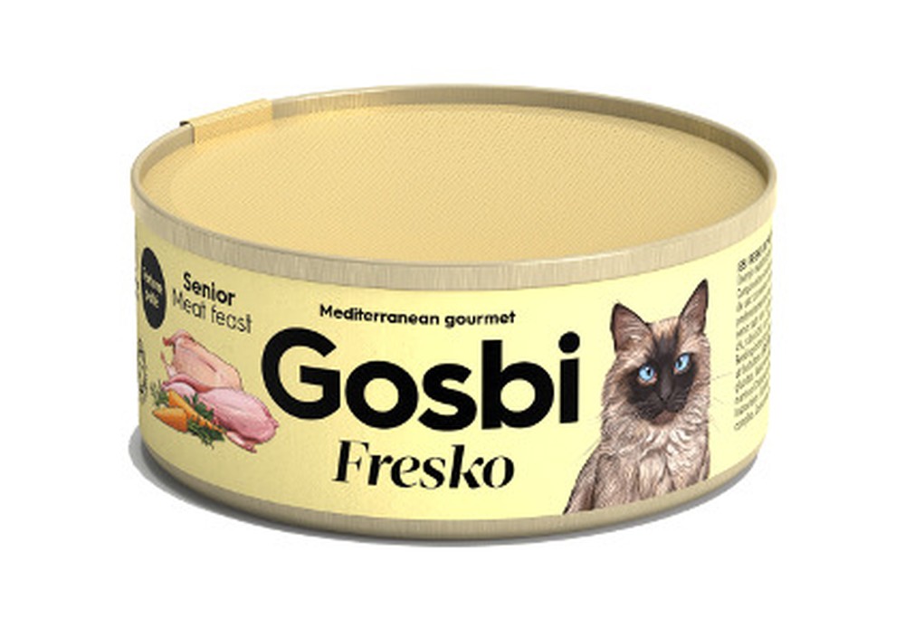 Gosbi Fresko Мясной пир для пожилых кошек 70 г 1