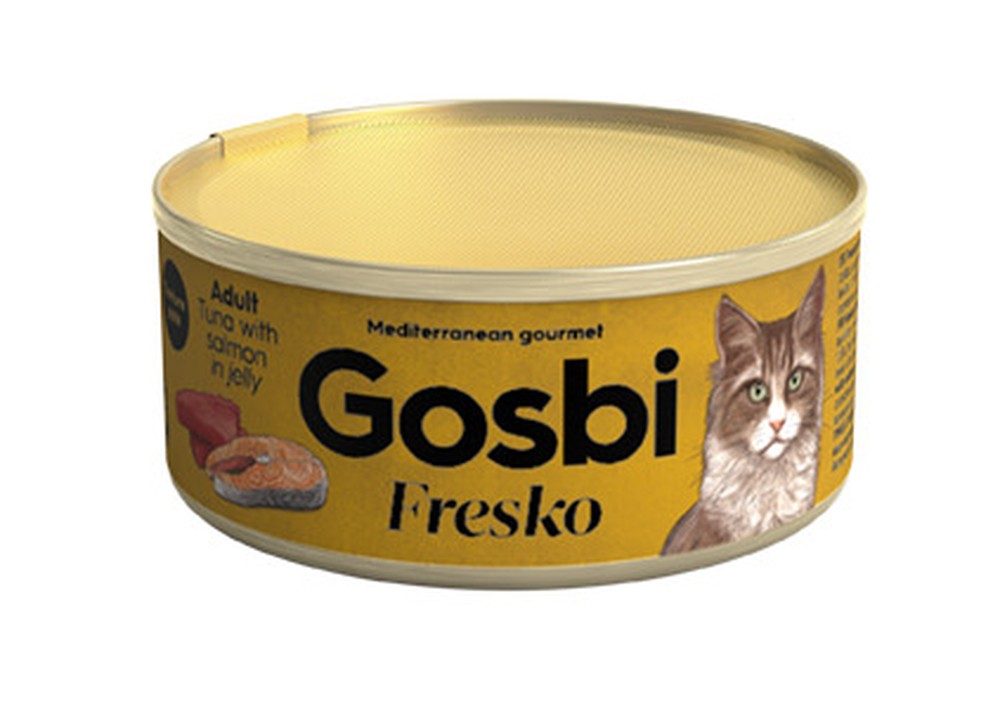 Gosbi Fresko Тунец с лососем консервы для кошек 70 г 1