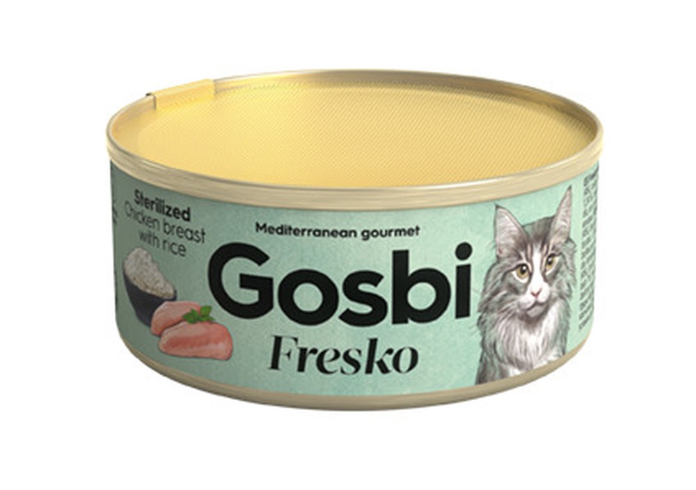Gosbi Fresko Sterilized Курица/рис консервы для кошек 70 г 1