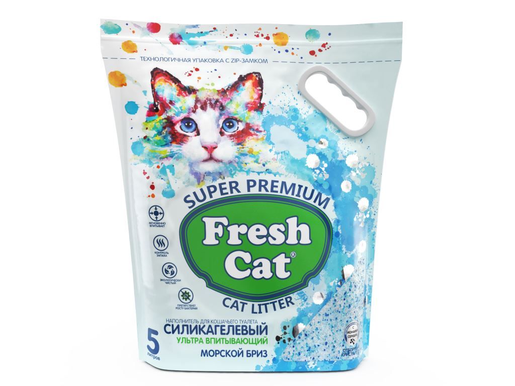 Наполнитель Fresh Cat Морской бриз для кошек 5 л 1